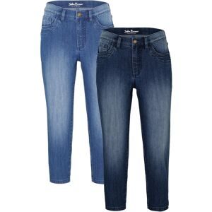 bonprix Capri-Jeans Slim, Mid Waist (2er Pack)blau 52Damen