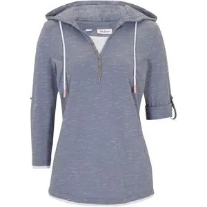 bonprix Kapuzen-Shirt aus Baumwoll-Mixblau 40Damen