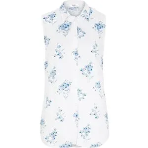 bonprix Viskose-Bluse, ärmellosweiß 44Damen