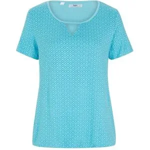 bonprix Shirt mit Gummizug, Kurzarmblau 48Damen