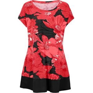 bonprix Long-Shirt mit Chiffonschwarz 52Damen