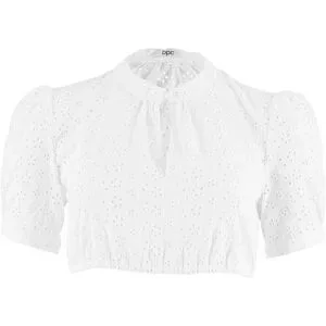 bonprix Dirndlbluse mit Lochspitzeweiß 46Damen