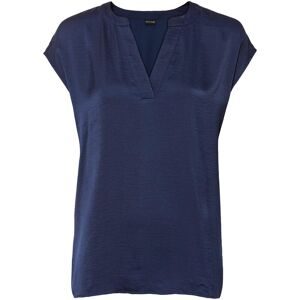 bonprix Lockere Satin-Kurzarmtunika mit überschnittenen Schulternblau 50Damen