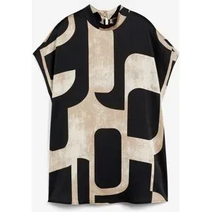 bonprix Tunikabluse aus Satinschwarz 38Damen