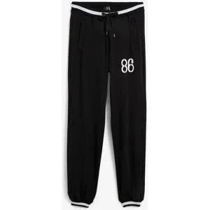 bonprix Sweathose aus elastischem Baumwoll-Mixschwarz 40Damen