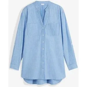 bonprix Longbluse mit Krempel-Ärmelblau 42Damen