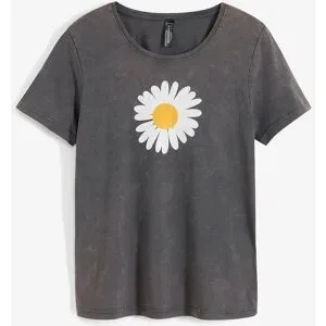 bonprix T-Shirt aus reiner Bio-Baumwollegrau 36Damen