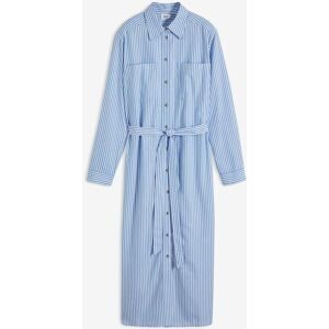 bonprix Gestreiftes Blusenkleid mit Bindebandblau 34Damen