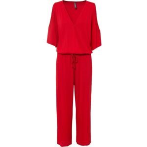 bonprix Jersey-Jumpsuit aus fließender Viskoserot 48Damen