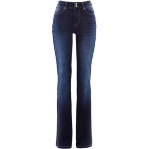bonprix Bootcut Jeans Mid Waist, Shapingblau 40Damen