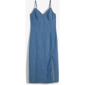 bonprix Jeanskleid mit Schlitzblau 46Damen