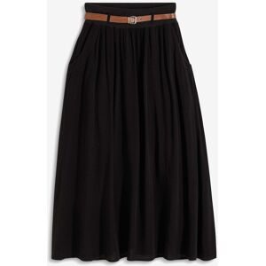 bonprix Maxirock aus fließender Viskose (2-tlg. Set)schwarz 46Damen