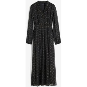 bonprix Maxikleid mit Knopfleiste, aus Polyesterfutter, ausgestellte Passform