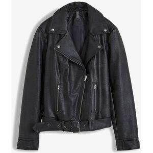 bonprix Bikerjacke mit Gürtelschlaufen und abnehmbarem Gürtel am Bund, aus Lederimitat