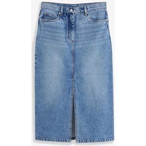 bonprix Jeansrock regular fit, mit Gehschlitz, 5-Pocket-Stil