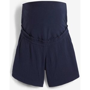 bonprix Umstandsshorts aus reinem Baumwoll-Musselinblau 42Damen