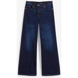 bonprix Wide-Leg-Jeans Mid Waist, Bequembundblau 56Damen