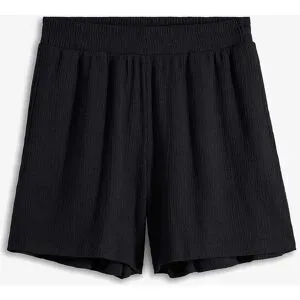 bonprix Schlupf-Shorts mit hohem Bund aus Strukturjerseyschwarz 48Damen