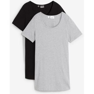 bonprix T-Shirt Packung, 2 lockerer loose fit, Halbarm, Longshirt