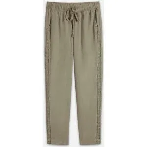 bonprix Hose mit Leinen, knöchelfreigrün 44Damen