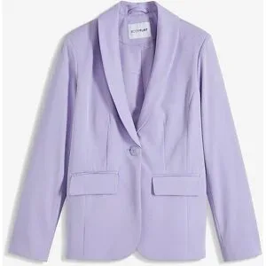 bonprix Jackenblazer eleganter Look, schmale Passform, aus Polyester und Elasthan