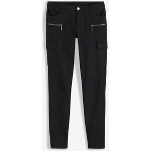 bonprix Cargohose aus elastischem Baumwoll-Mixschwarz 36Damen