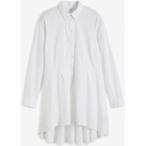 bonprix Longbluse mit Volantweiß 38Damen