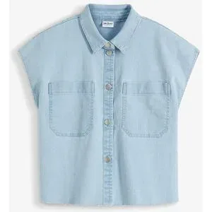 bonprix Kurze Boxy-Jeansbluseblau 54Damen