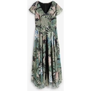 bonprix Jumpsuit mit Chiffon-Überwurfgrün 50Damen