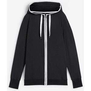 bonprix Stretch-Sweatjacke mit Baumwolleschwarz 36Damen