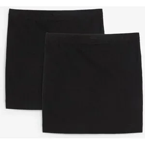 bonprix Jerseyrock Packung, 2 Stk. aus Baumwolle und Elasthan, figurbetonte Passform, unifarben