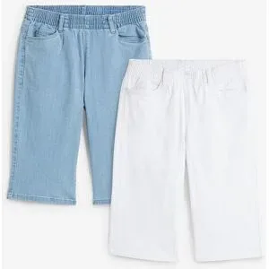 bonprix Stretch-Bermuda (2er Pack)weiß 54Damen