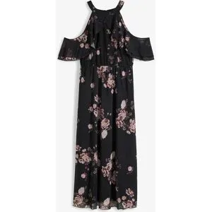 bonprix Maxikleid aus Meshschwarz 40Damen