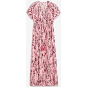 bonprix Maxikleid mit Batik-Print, ausgestellte Passform, aus Viskose, Kurzarm-Design