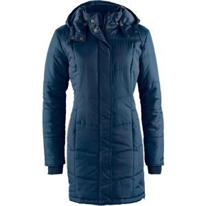 bonprix Long-Steppjacke, wattiert mit Kragen und Kapuzeblau 46Damen