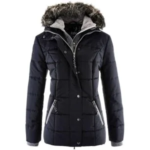 bonprix Winterjacke in 2-in1 Optikschwarz 44Damen