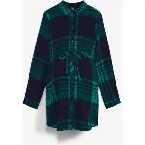 bonprix Lange Umstandsbluse aus weichem Baumwoll-Flanellblau 36Damen