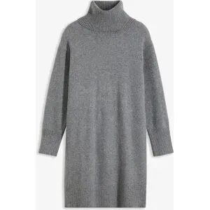 bonprix Strickkleid mit Rollkragengrau 36Damen