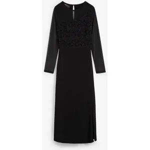 bonprix Abendkleid mit Spitzeschwarz 48Damen