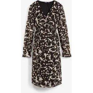 bonprix 2-in-1 Umstands-und Stillkleid aus Chiffonschwarz 36Damen