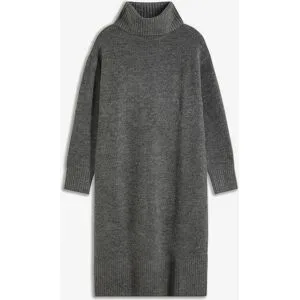 bonprix Strickkleid mit Schlitzgrau 48Damen