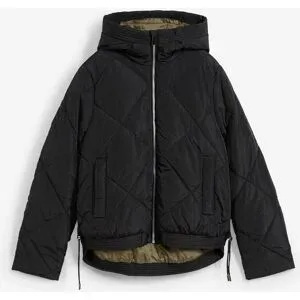 bonprix Kurze Steppjacke mit Futter in Kontrastfarbeschwarz 48Damen