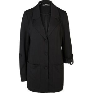 bonprix Sweatblazer 1 mit langem Arm, mit Reverskragen, Oversize Passform, aus Viskose