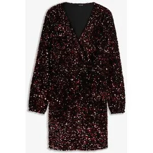 bonprix Paillettenkleidschwarz 44Damen