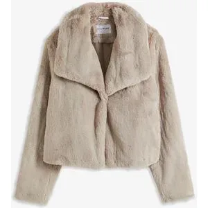 bonprix Fellimitat-Jackegrau 52Damen
