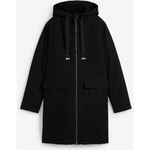 bonprix warm wattierter Winterparka mit Teddyfutter in Kapuzeschwarz 50Damen
