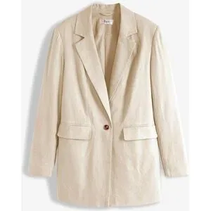 bonprix Longblazer aus Leinen-Viskose-Mixbeige 50Damen