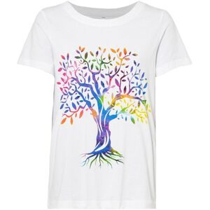 bonprix Bedrucktes T-Shirt aus Bio-Baumwolleweiß 36Damen