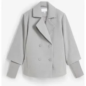 bonprix Cabanjacke mit Strickärmelngrau 44Damen