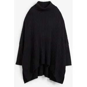 bonprix Oversize-Poncho Pulloverschwarz 36Damen